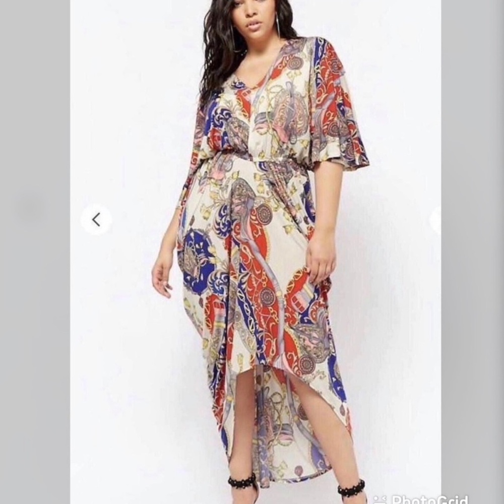 Multicolor Paisley Maxi Dress